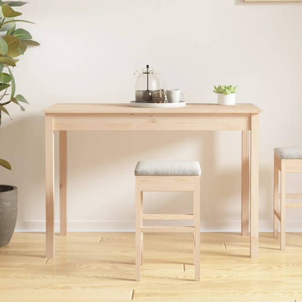 vidaXL Eettafel 110x55x75 cm massief grenenhout