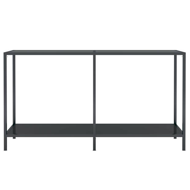 vidaXL Wandtafel 140x35x75,5 cm gehard glas zwart