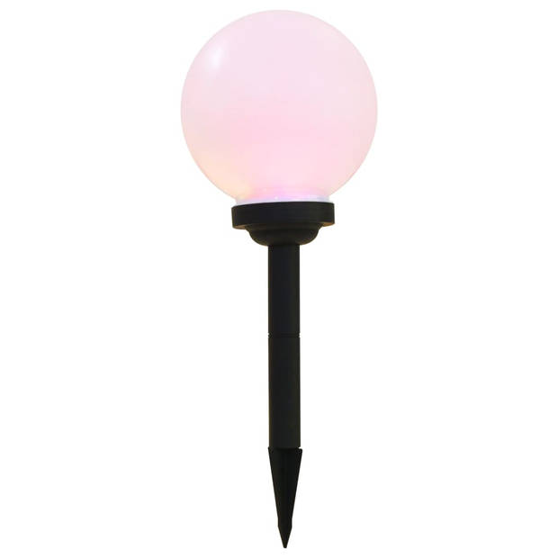 vidaXL LED-solarlampen rond 20 cm RGB 3 st