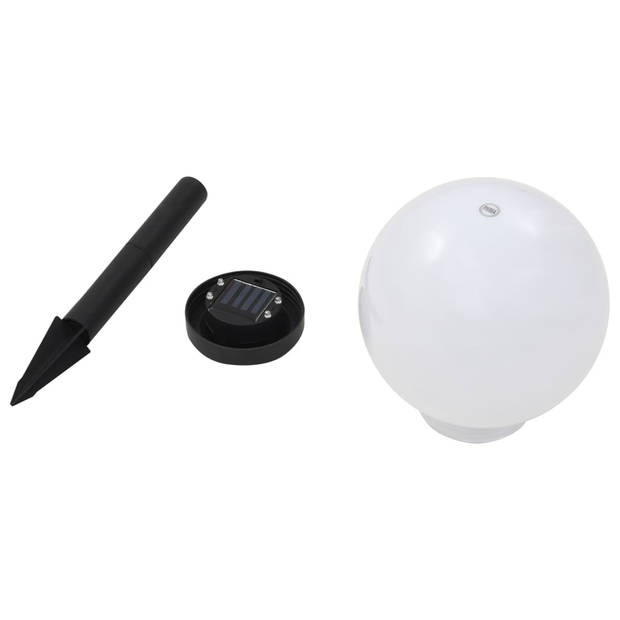 vidaXL LED-solarlampen rond 20 cm RGB 3 st