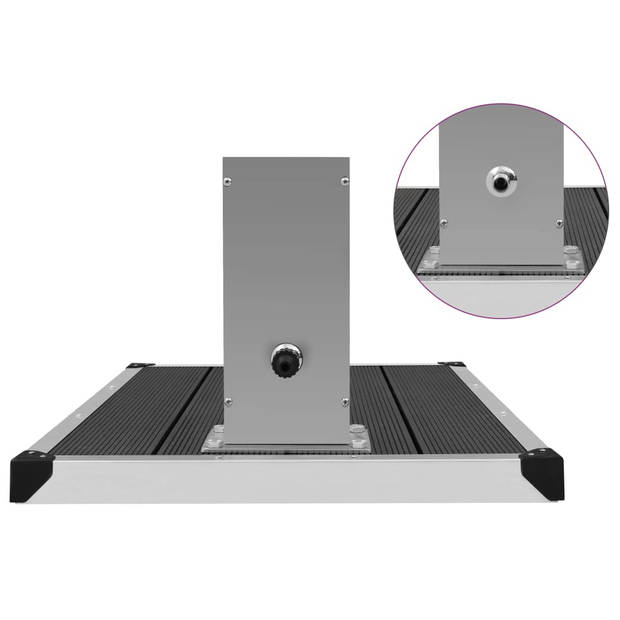 vidaXL Buitendouche met bak HKC roestvrij staal