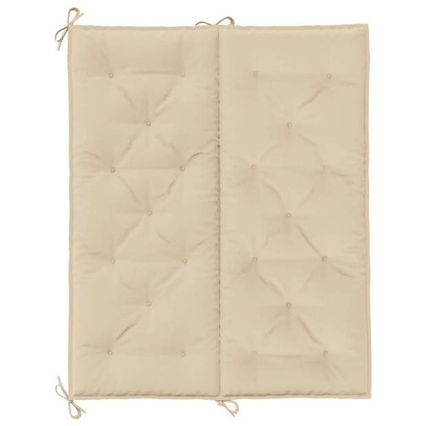 vidaXL Tuinbankkussen 120x(50+50)x7 cm oxford stof beige