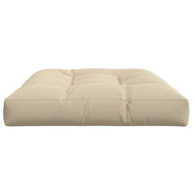 vidaXL Palletkussen 120x80x12 cm stof beige