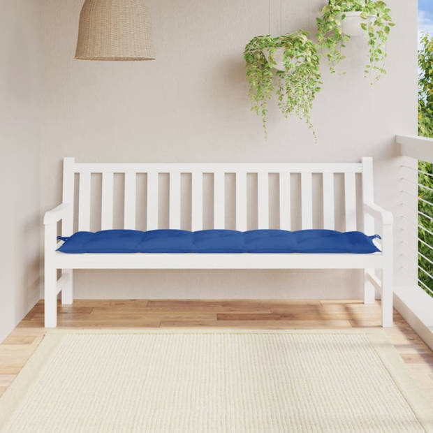 vidaXL Tuinbankkussen 180x50x7 cm oxford stof blauw