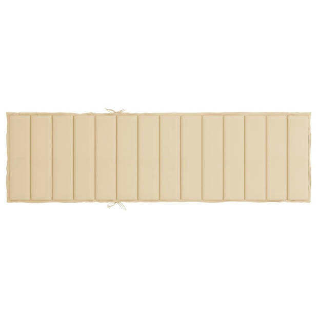 vidaXL Ligbedkussen 200x70x3 cm oxford stof beige