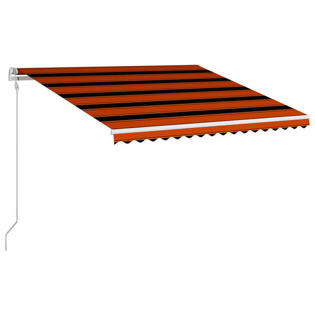 vidaXL Luifel automatisch uittrekbaar 400x300 cm oranje en bruin