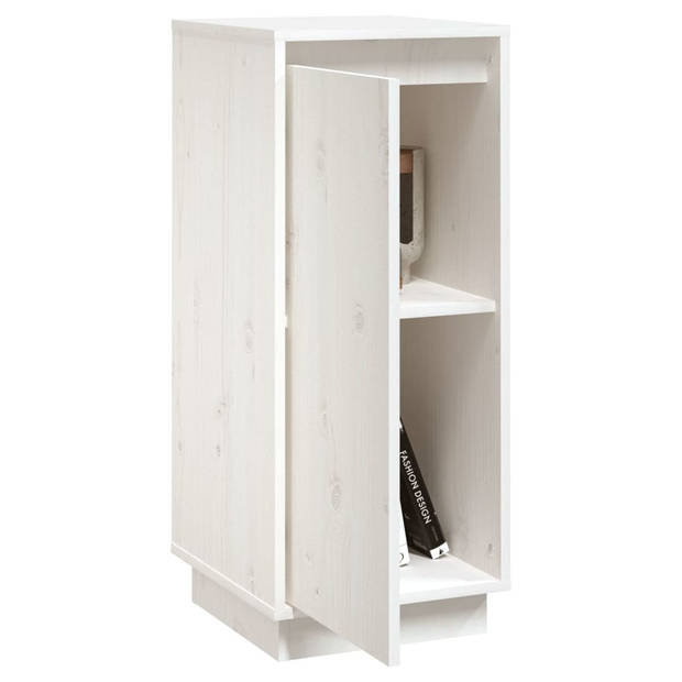 vidaXL Dressoir 31,5x34x75 cm massief grenenhout wit