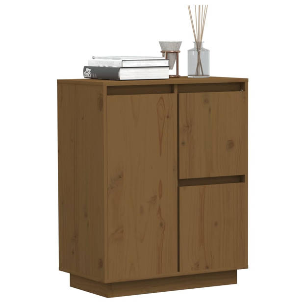 The Living Store Dressoir Grenenhout - 60x34x75 cm - Honingbruin