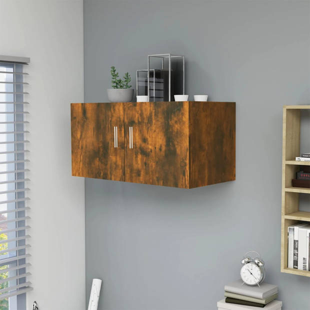 vidaXL Hangkast 80x39x40 cm bewerkt hout gerookt eikenkleurig