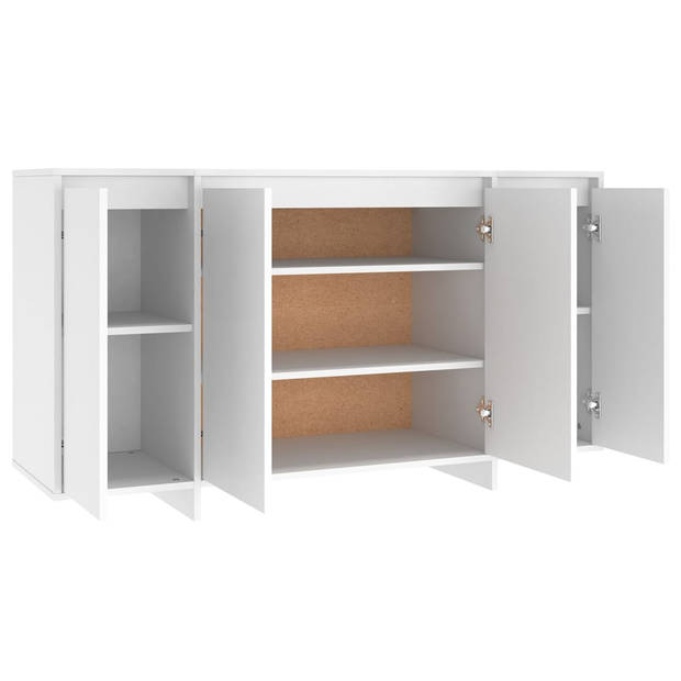 vidaXL Dressoir 135x41x75 cm bewerkt hout wit