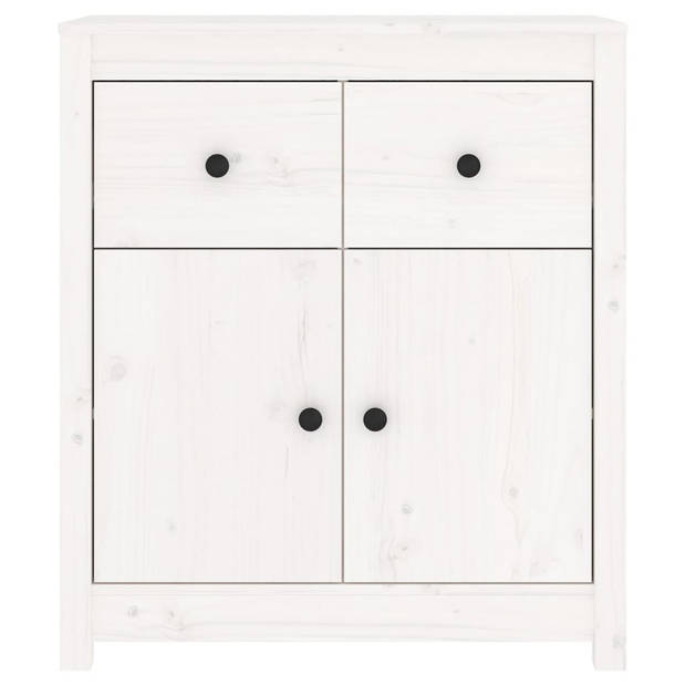 The Living Store Dressoir Grenenhout - 70 x 35 x 80 cm - Wit