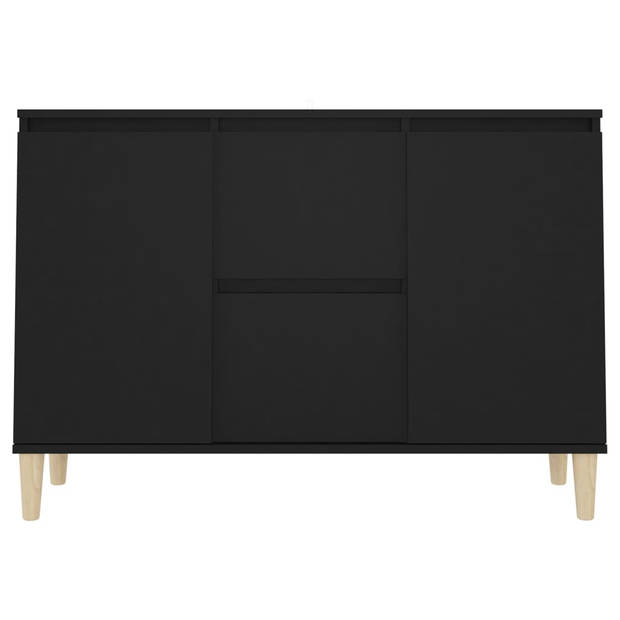 The Living Store Dressoir - Elegantie - Kast - 103.5 x 35 x 70 cm Kleur- Zwart