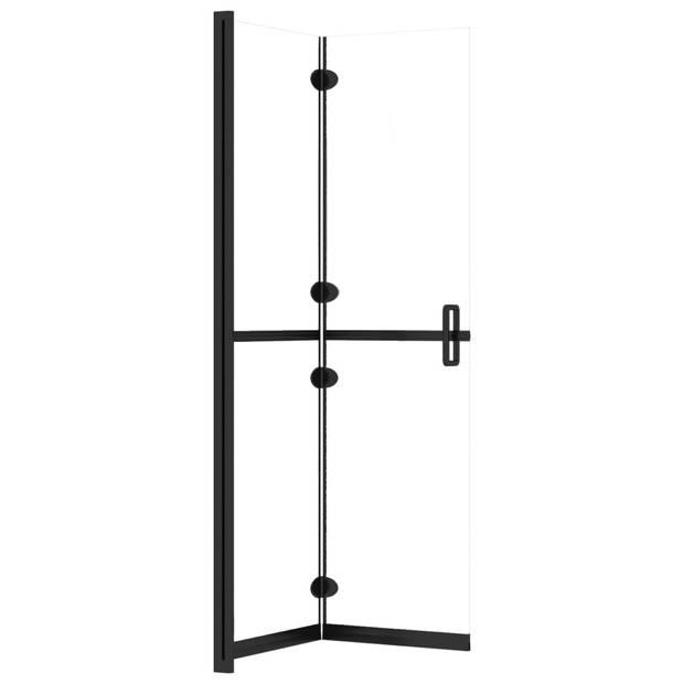 vidaXL Inloopdouchewand inklapbaar 80x190 cm ESG-glas transparant