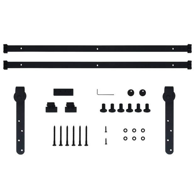 vidaXL Ophangset voor minischuifdeur 183 cm koolstofstaal