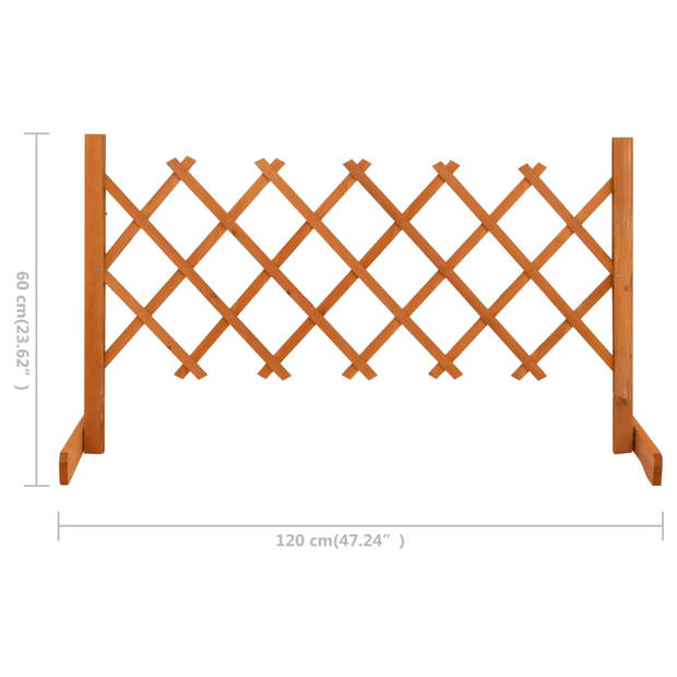 vidaXL Tuinlatwerk 120x60 cm massief vurenhout oranje