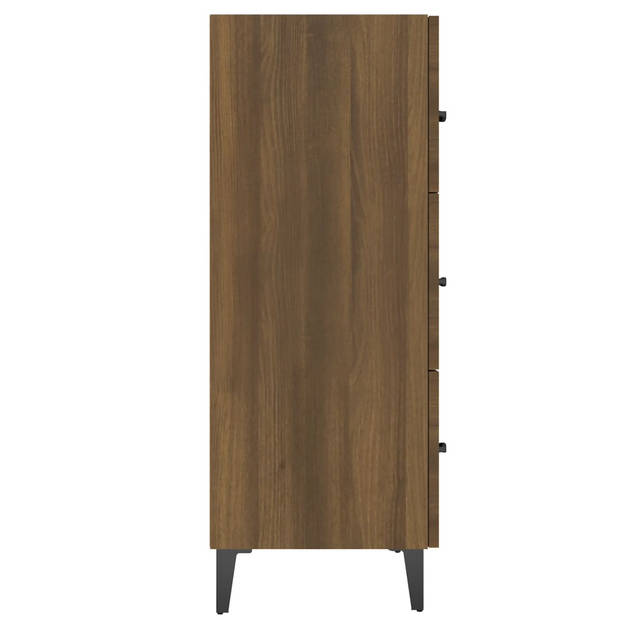 vidaXL Dressoir 69,5x34x90 cm bewerkt hout bruin eikenkleur