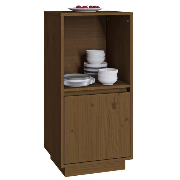 The Living Store Dressoir Massief Grenenhout - 38 x 35 x 80 cm - Honingbruin