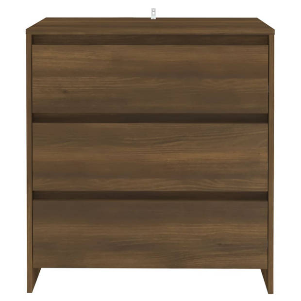 vidaXL Dressoir 70x41x75 cm bewerkt hout bruin eikenkleur