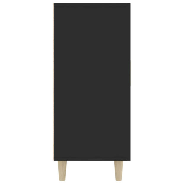 The Living Store Dressoir - Buffetkast - 90 x 34 x 80 cm - zwart