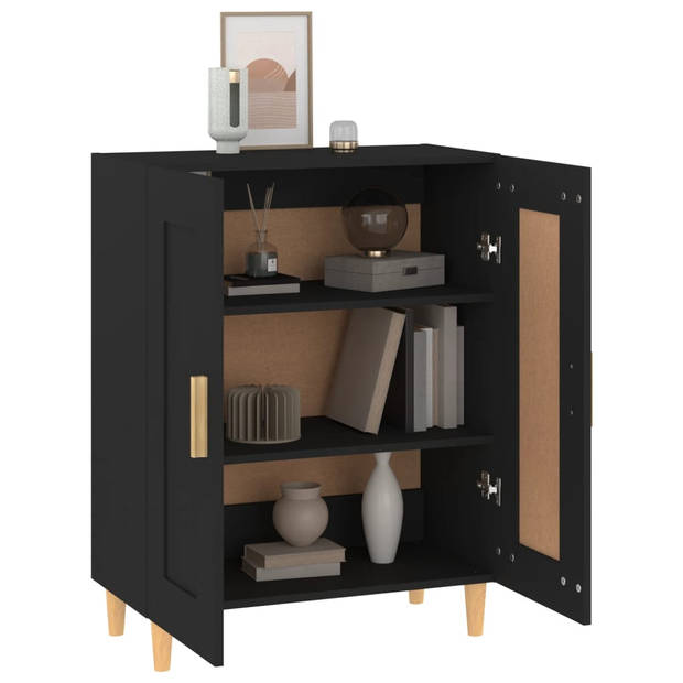 The Living Store Dressoir Amora Zwart - 69.5 x 34 x 90 cm - Hoge kwaliteit materiaal