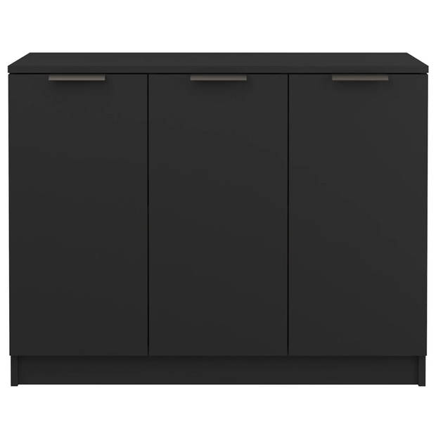 vidaXL Dressoir 90,5x30x70 cm bewerkt hout zwart