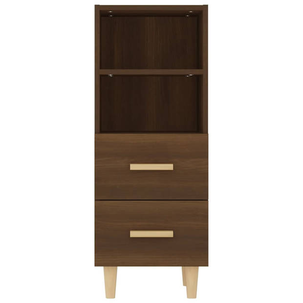 vidaXL Dressoir 34,5x34x90 cm bewerkt hout bruin eikenkleur