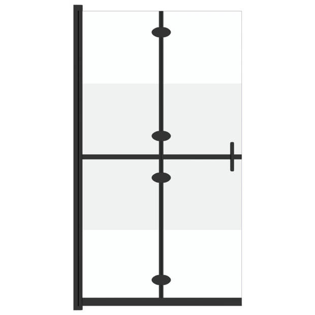 vidaXL Inloopdouchewand inklapbaar 110x190 cm ESG-glas halfmat