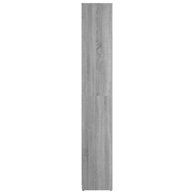 vidaXL Badkamerkast 30x30x183,5 cm bewerkt hout grijs sonoma eiken