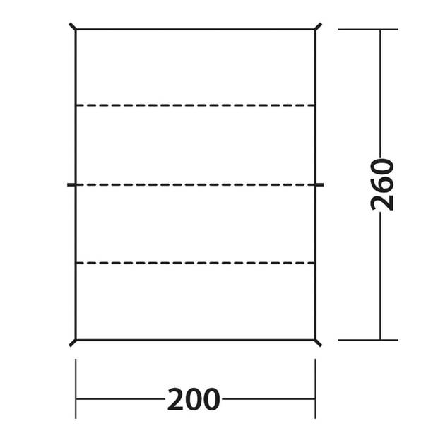 Easy Camp Tentdak Cliff 2,6x2 m grijs en zandkleurig