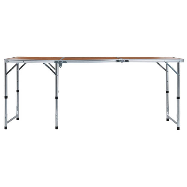 vidaXL Campingtafel inklapbaar 180x60 cm aluminium