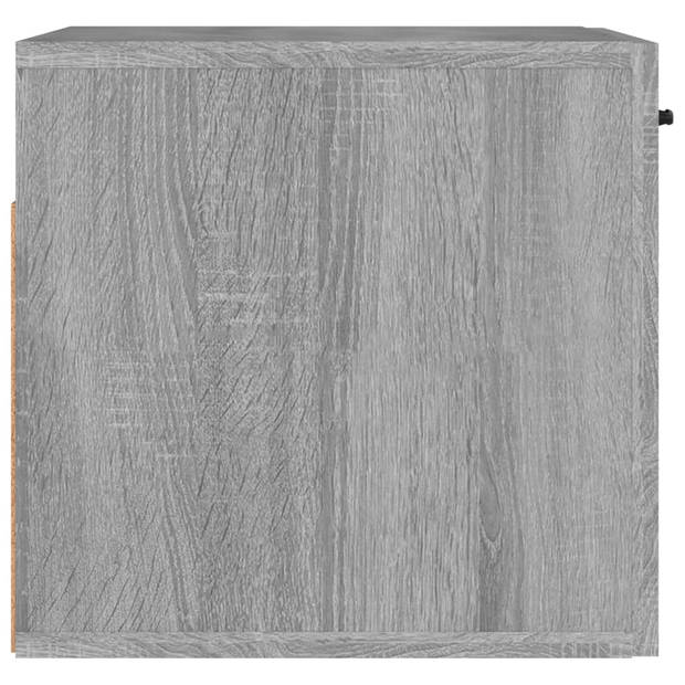 vidaXL Wandkast 80x36,5x35 cm bewerkt hout grijs sonoma eikenkleurig