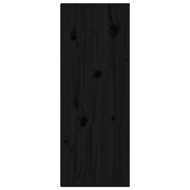 vidaXL Wandkasten 2 st 30x30x80 cm massief grenenhout zwart