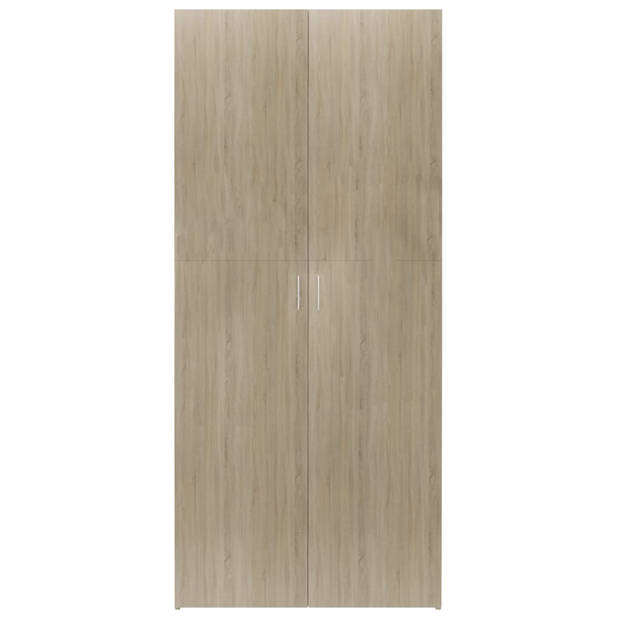 vidaXL Schoenenkast 80x35,5x180 cm bewerkt hout sonoma eikenkleurig