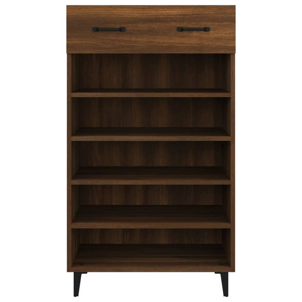 The Living Store Schoenenkast - Bruineiken - 60x35x105 cm - Praktisch en Elegante opbergruimte