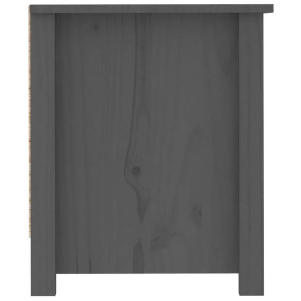 vidaXL Schoenenkast 110x38x45,5 cm massief grenenhout grijs