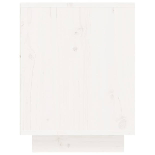 vidaXL Schoenenkast 60x34x45 cm massief grenenhout wit