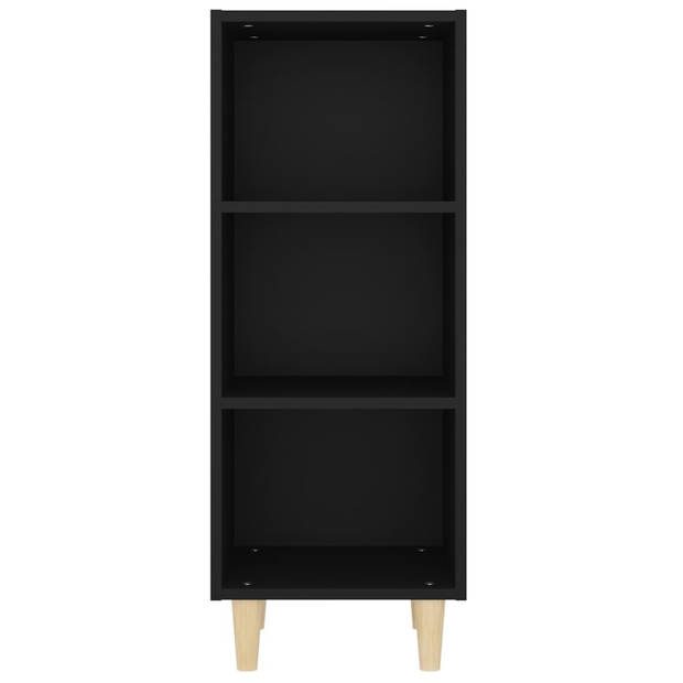 vidaXL Dressoir 34,5x32,5x90 cm bewerkt hout zwart