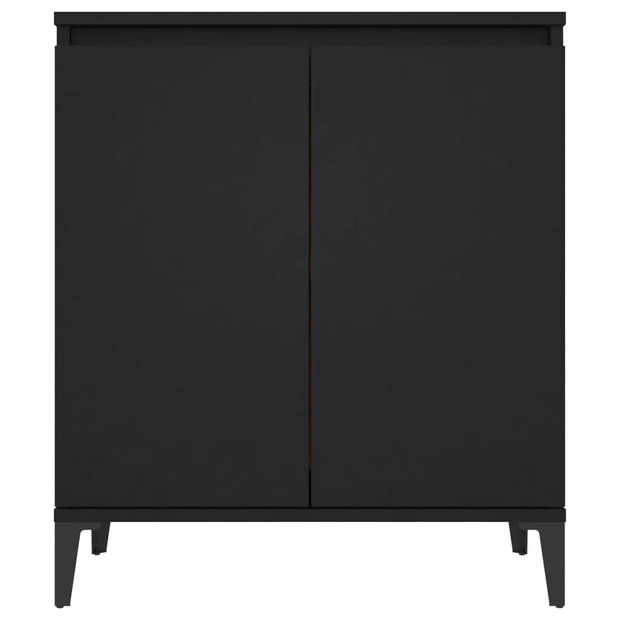 The Living Store Industrieel Dressoir - Zwart - 60x35x70cm - Met 2 Deuren