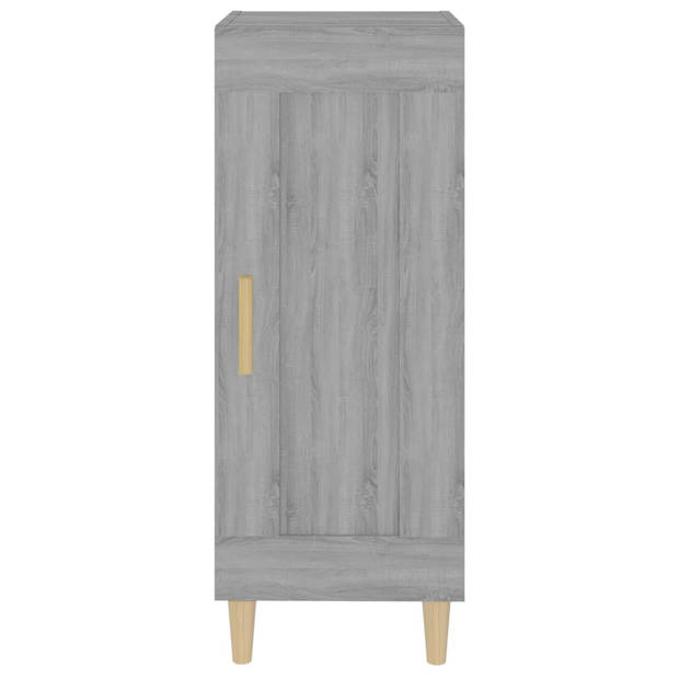 vidaXL Dressoir 34,5x34x90 cm bewerkt hout grijs sonoma eikenkleurig