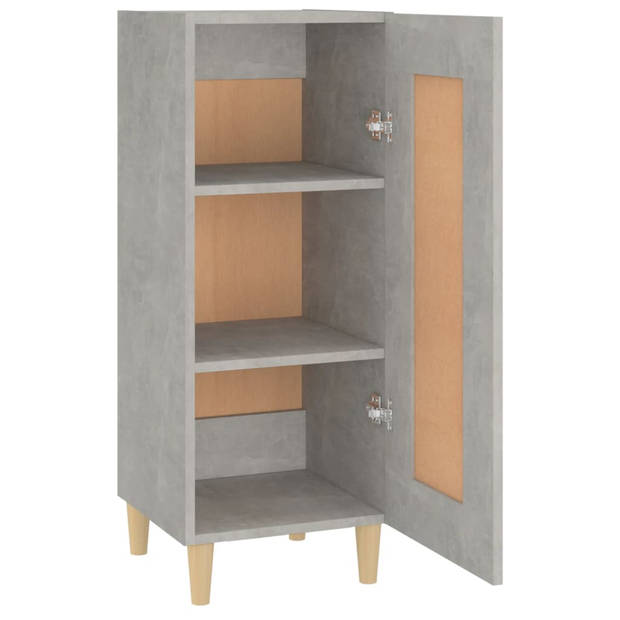 The Living Store Dressoir - Betongrijs - 34.5 x 34 x 90 cm - Duurzaam bewerkt hout