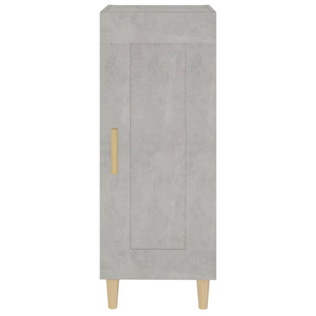 The Living Store Dressoir - Betongrijs - 34.5 x 34 x 90 cm - Duurzaam bewerkt hout