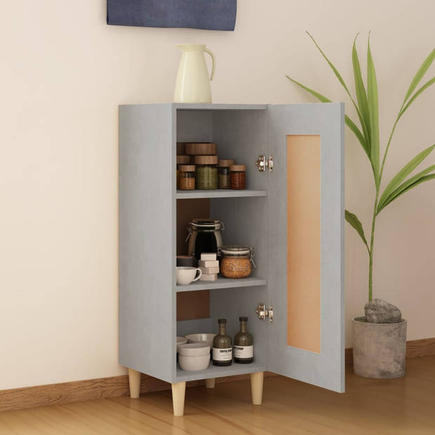 The Living Store Dressoir - Betongrijs - 34.5 x 34 x 90 cm - Duurzaam bewerkt hout