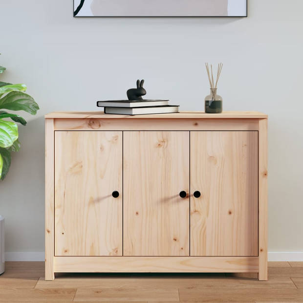 The Living Store Houten Dressoir - Massief Grenenhout - Bijzetkast - 100x35x74 cm - Multifunctioneel