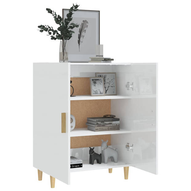 The Living Store Dressoir - Buffetkast - 70 x 34 x 90 cm - Hoogglans wit