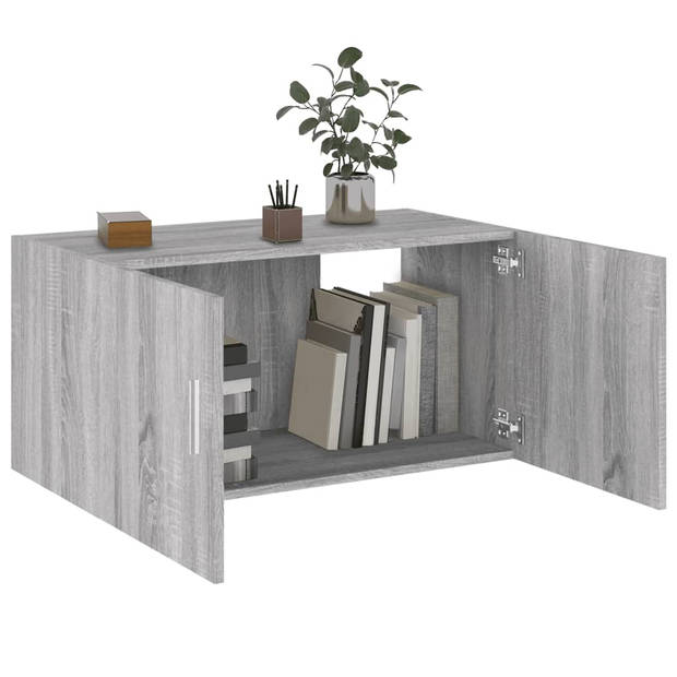 vidaXL Hangkast 80x39x40 cm bewerkt hout grijs sonoma eikenkleurig