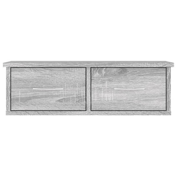 The Living Store Zwevende TV-kast - Grijs Sonoma Eiken - 60x26x18.5 cm