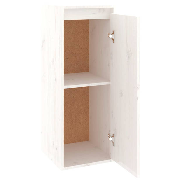 The Living Store Wandkast - wit - 30 x 30 x 80 cm - massief grenenhout