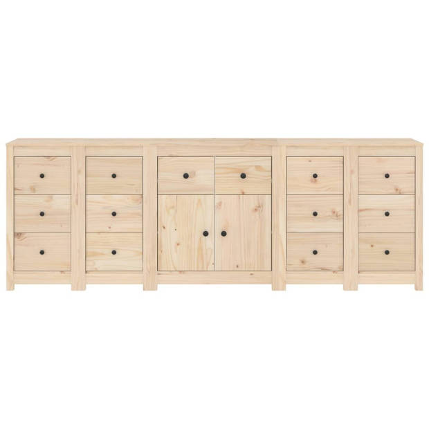 vidaXL Dressoir 230x35x80 cm massief grenenhout