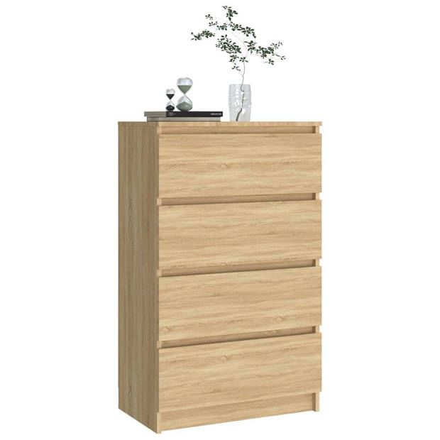 vidaXL Dressoir 60x35x98,5 cm bewerkt hout sonoma eikenkleurig