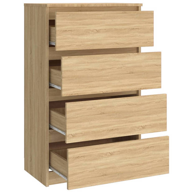 vidaXL Dressoir 60x35x98,5 cm bewerkt hout sonoma eikenkleurig